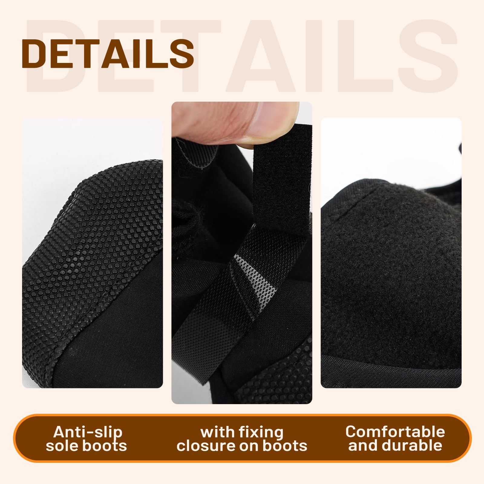 LETSQK dog recovery boot featuring self-adhesive strap for secure fit