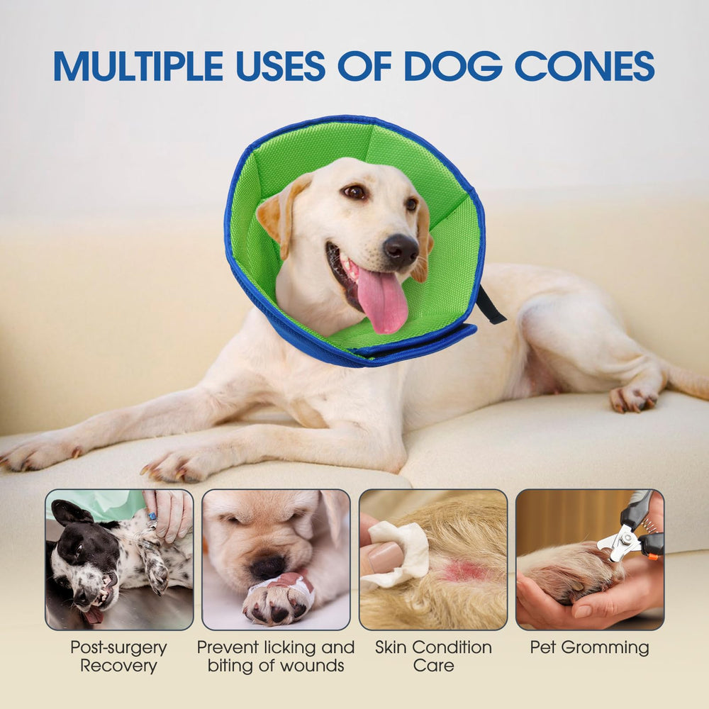 LETSQK lightweight dog cone offers comfortable protection during healing.