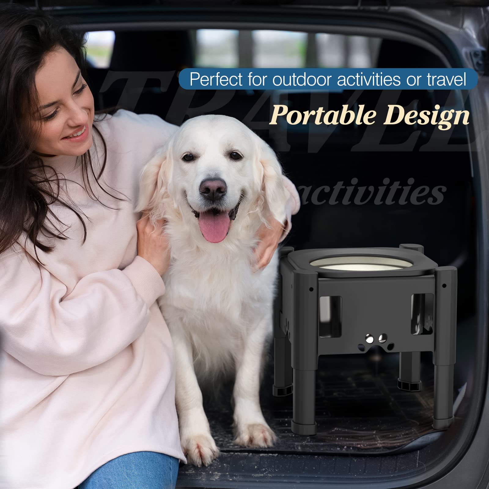 Lewondr anti-skid legs prevent movement while pets drink.