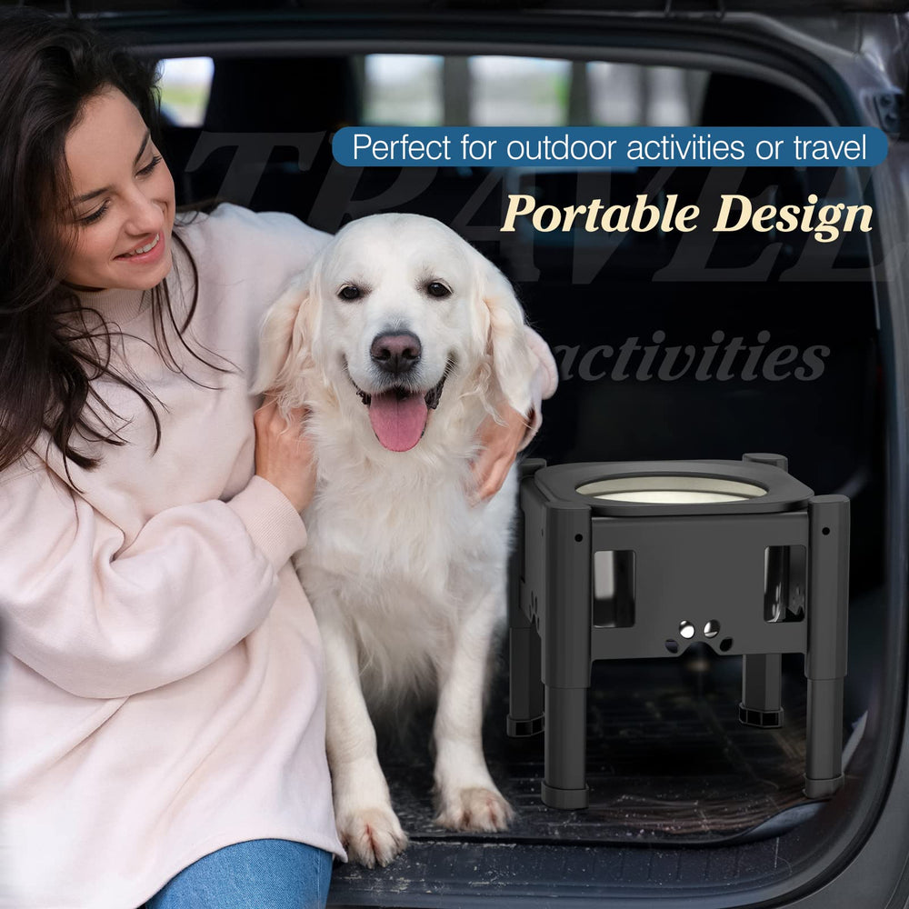 Lewondr anti-skid legs prevent movement while pets drink.