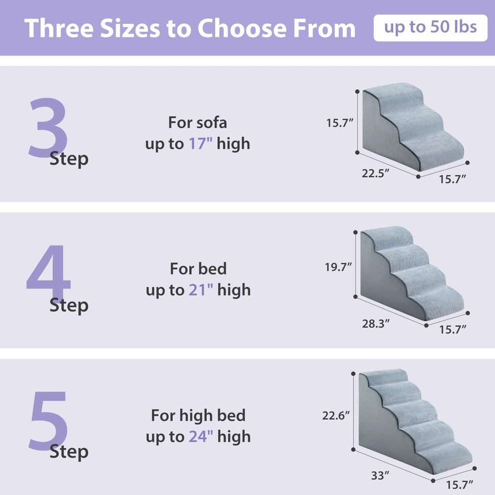 LEXTRO dog stairs detachable cover for easy machine washing.