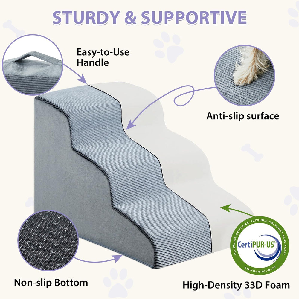 LEXTRO dog stairs packaged in vacuum compression for storage.
