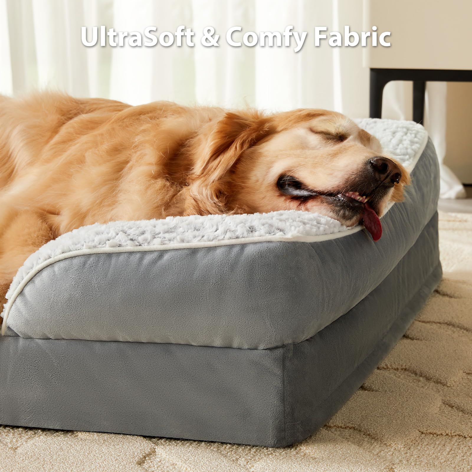 LEXTRO waterproof removable cover on dog bed for easy cleaning