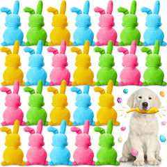 Leyndo Easter bunny dog toy in green for interactive fetch and light squeak
