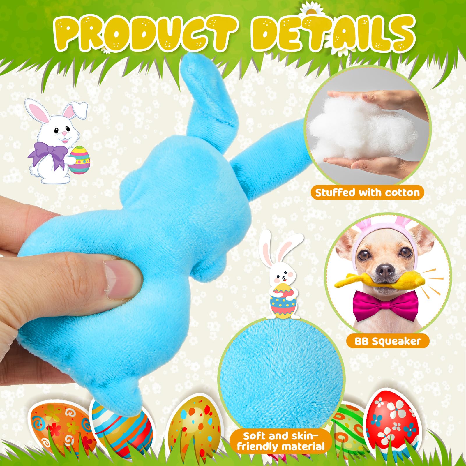 Leyndo squeaky bunny toy enhances attention with cheerful sound during play