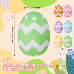 Leyndo pastel Easter dog egg toy in green, plush and gentle