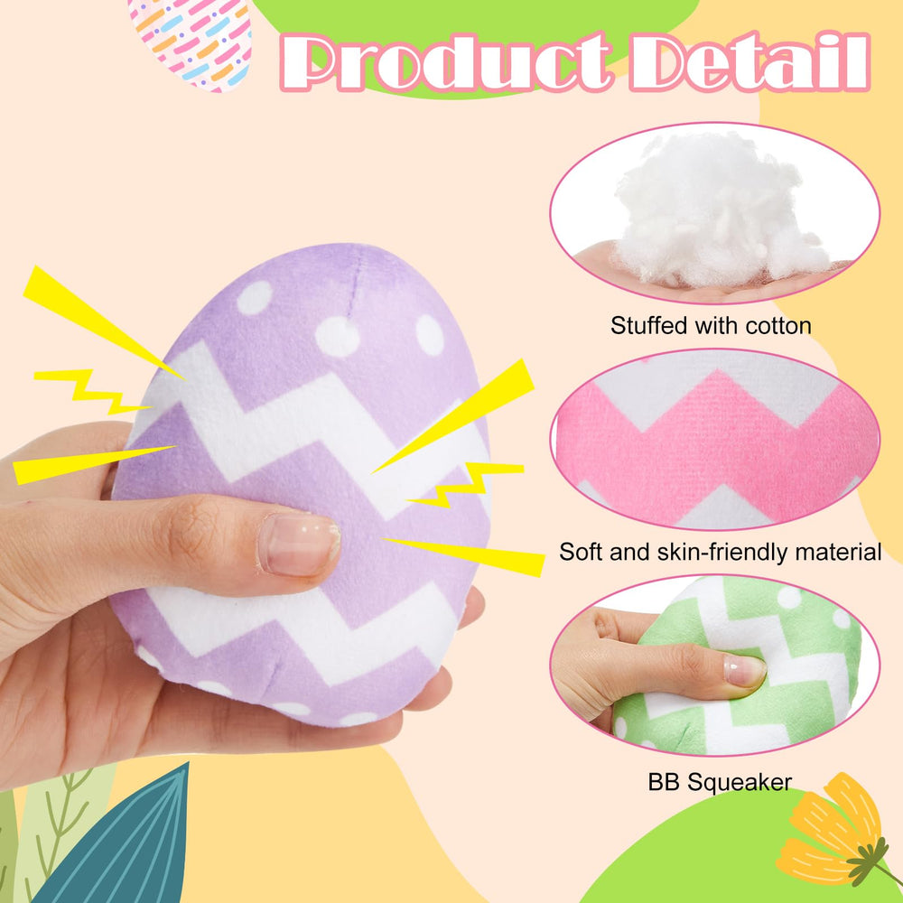 Leyndo pastel Easter dog egg toy in purple, colorful chewing companion