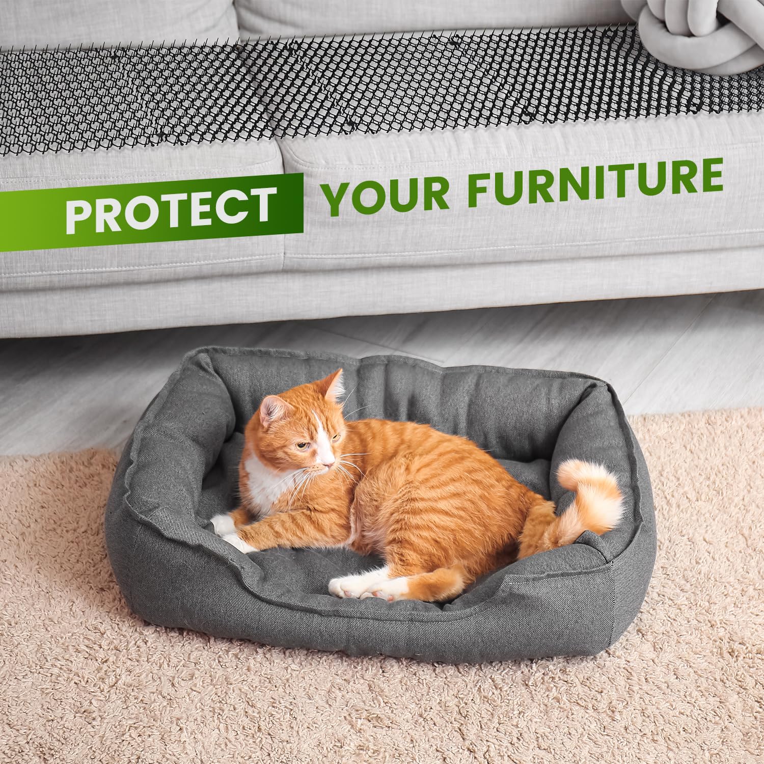 Ley's spike mat for pets creates a safe, uncomfortable surface that deters digging.