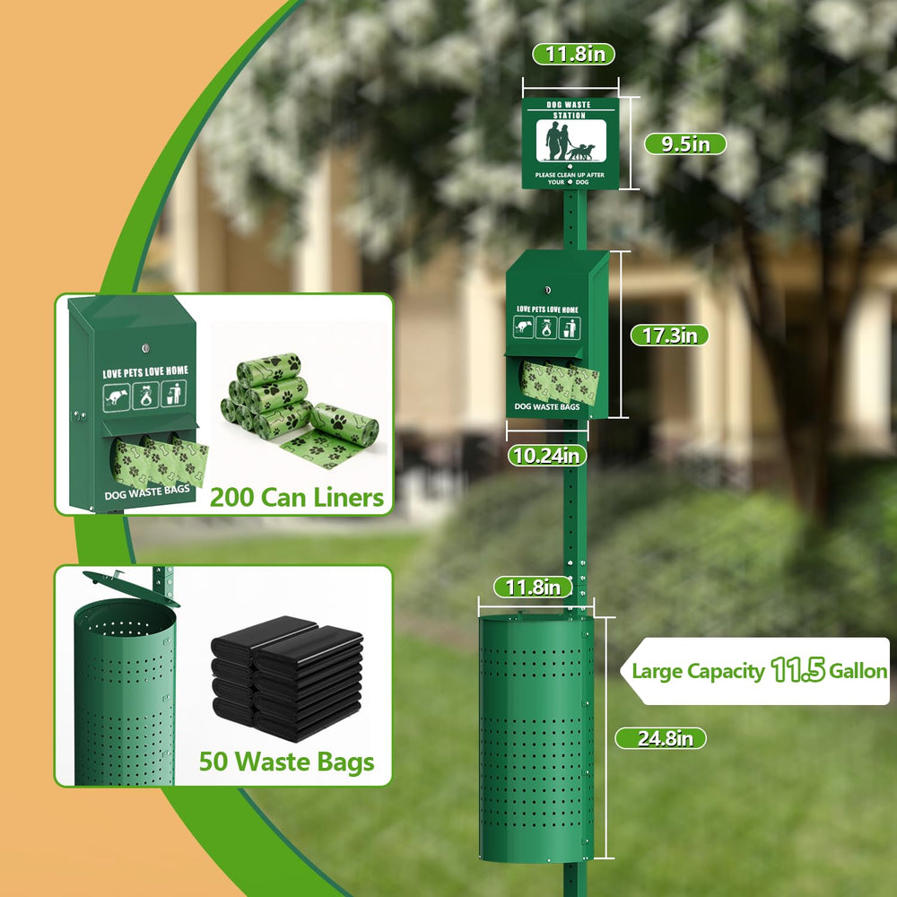 Lezbanz Dog Waste Station in-ground installation for durable placement