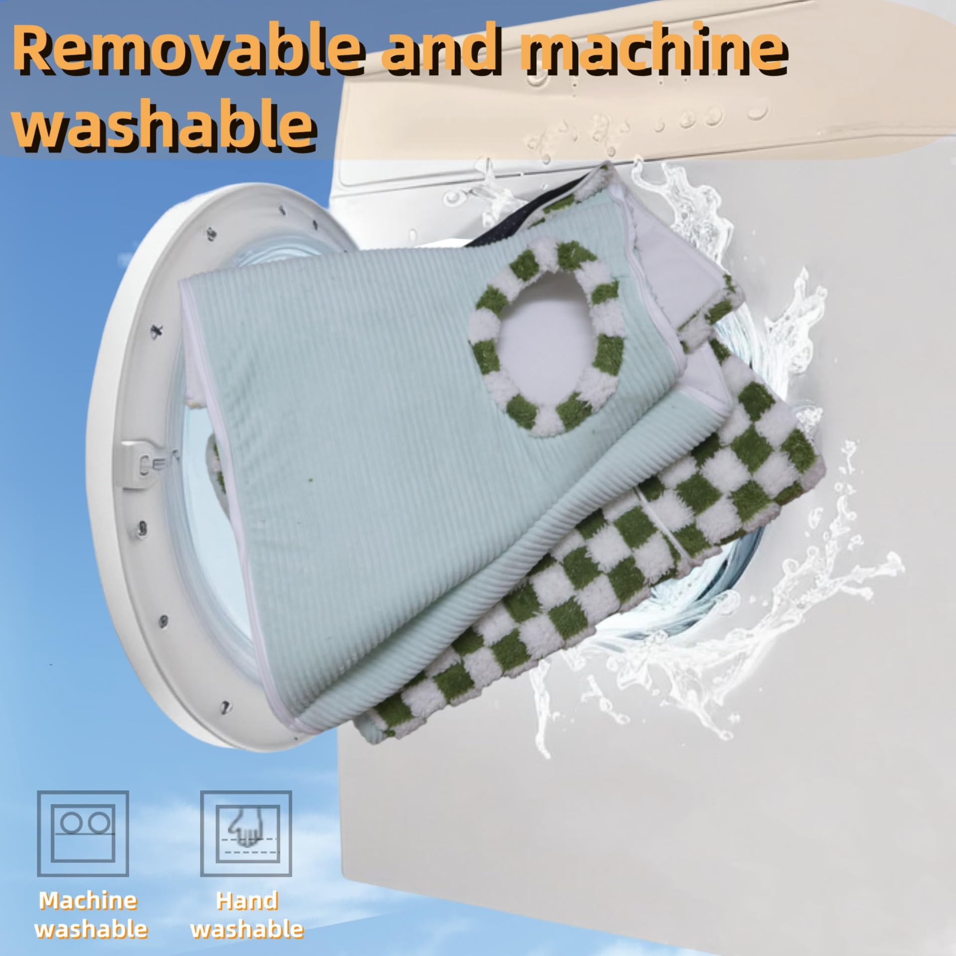 Lfokd zipper-connected mat enables easy removal and machine washing.