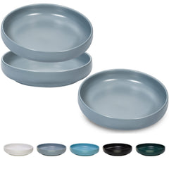 Lfpkixise ceramic cat bowls with a wide flat opening reduce whisker contact during meals.