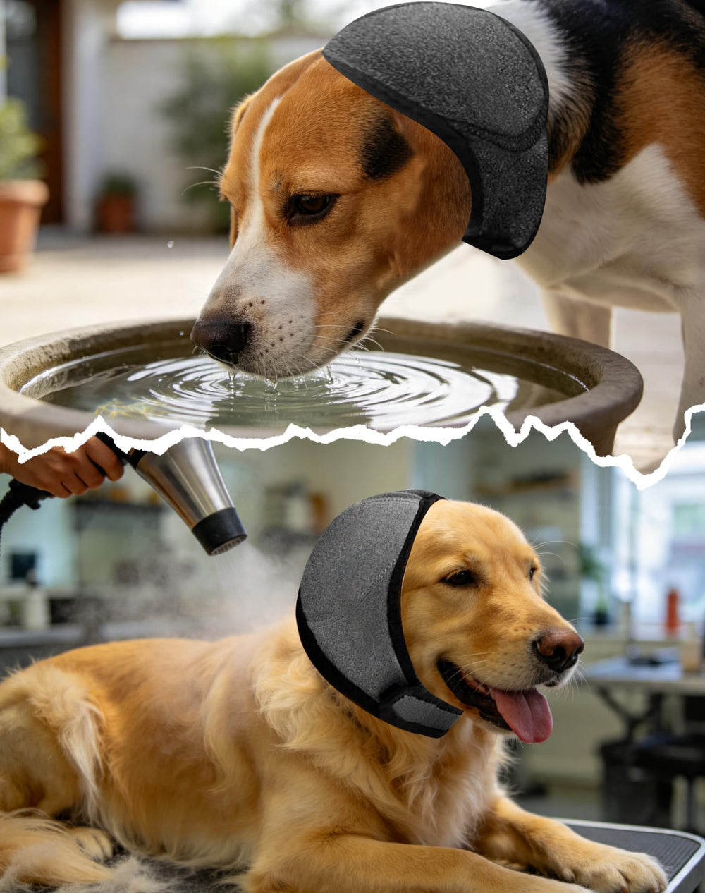 LHP gentle compression provides calming support during vet visits.