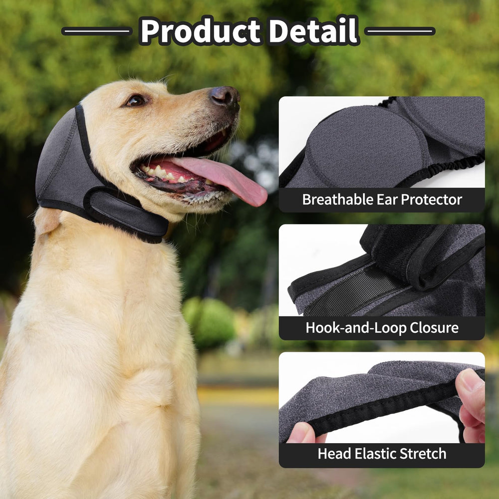 LIANZIMAU breathable ear wrap keeps dogs comfortable in warm weather.