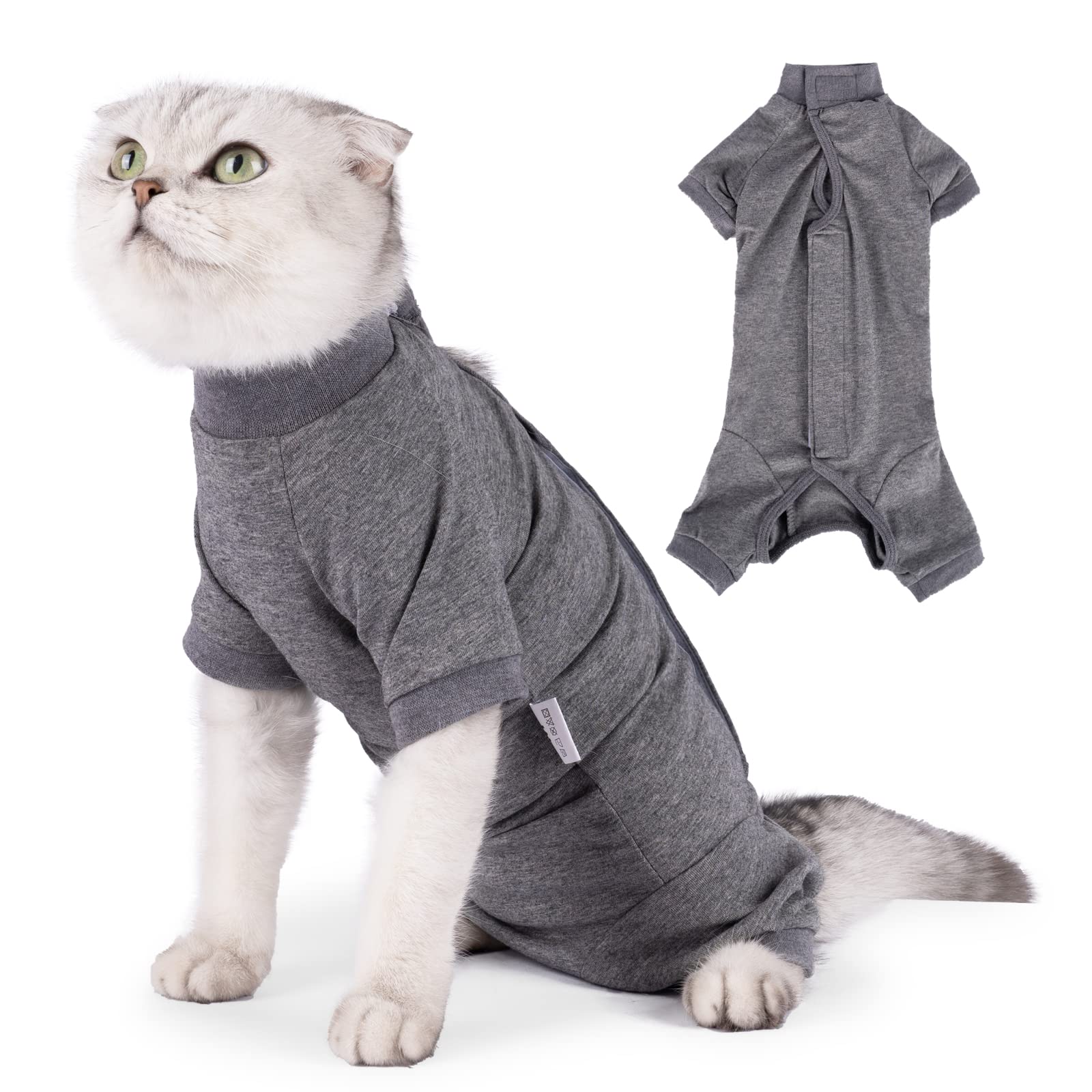 LIANZIMAU cat recovery suit abdomen coverage protects wounds.