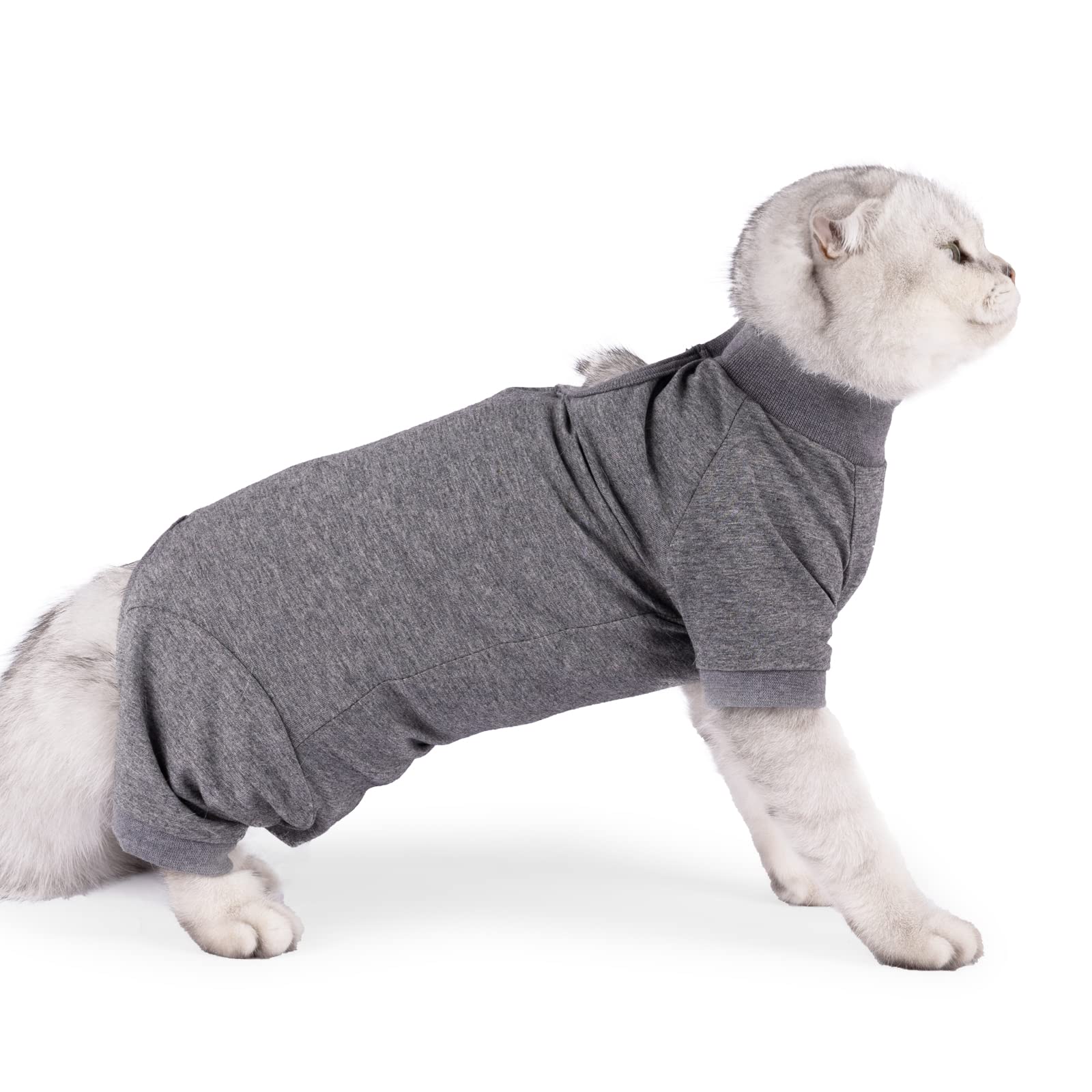 LIANZIMAU cat recovery suit breathable fabric keeps pet comfortable.