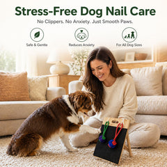 Liathig rope toys included, engaging distraction during nail care sessions.