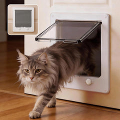 LIBBEPET cat door front view showing entry for curious cats