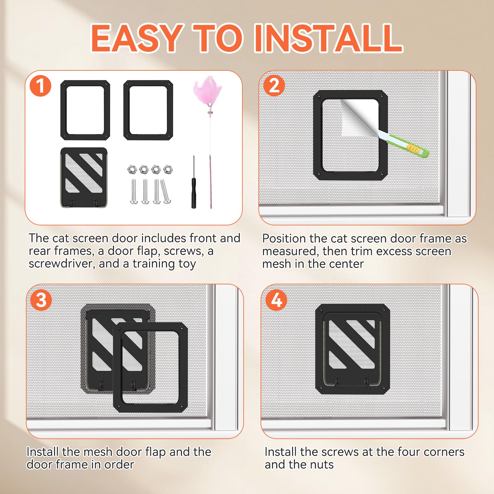 Tools and manual included for quick installation