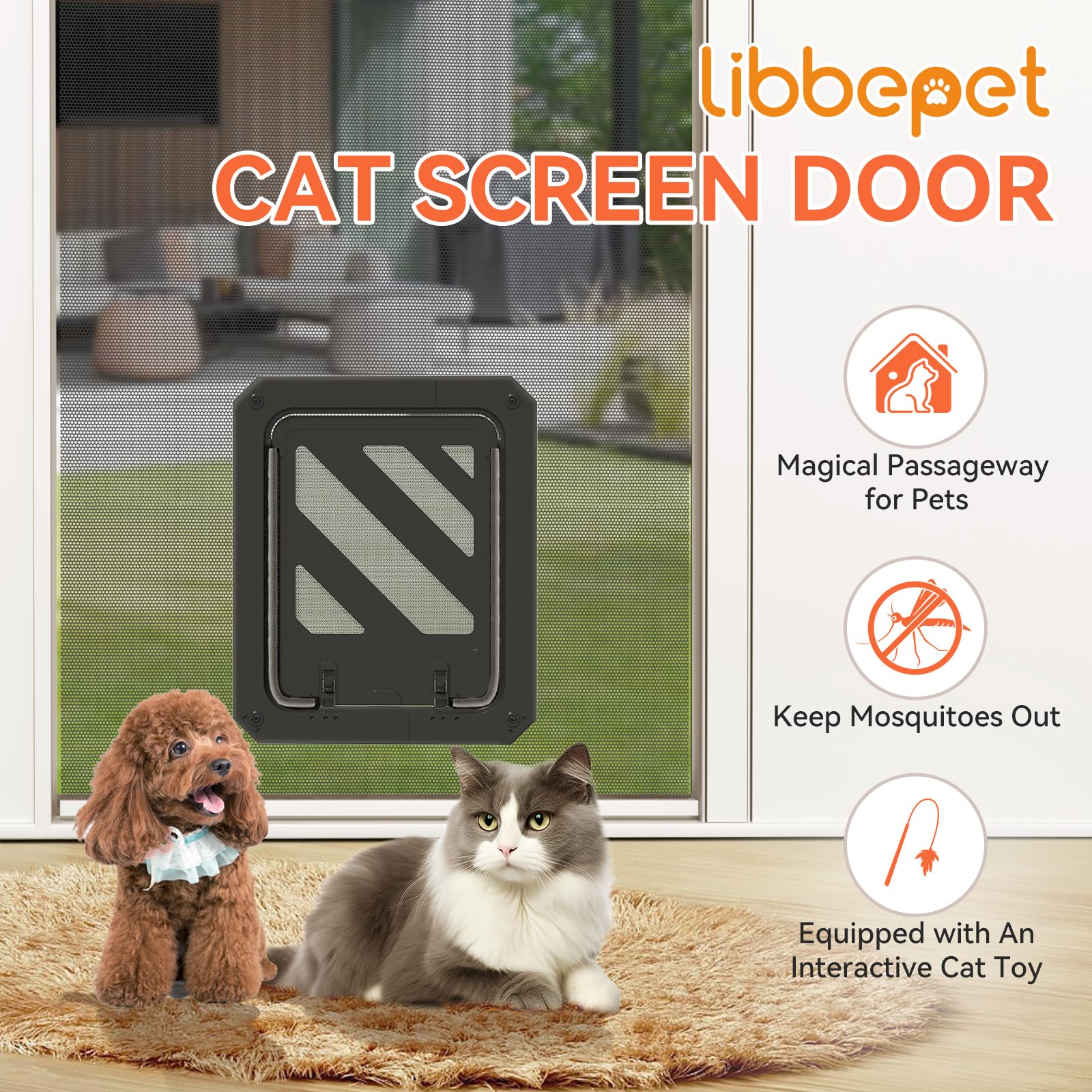 LIBBEPET door and interactive toy training for cats