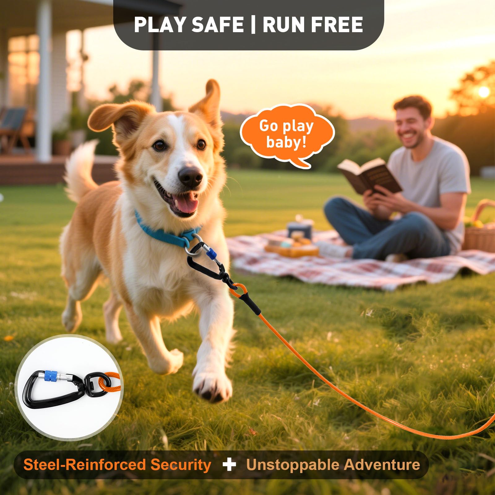Libbipaw quick-release, tangle-free operation for large dogs