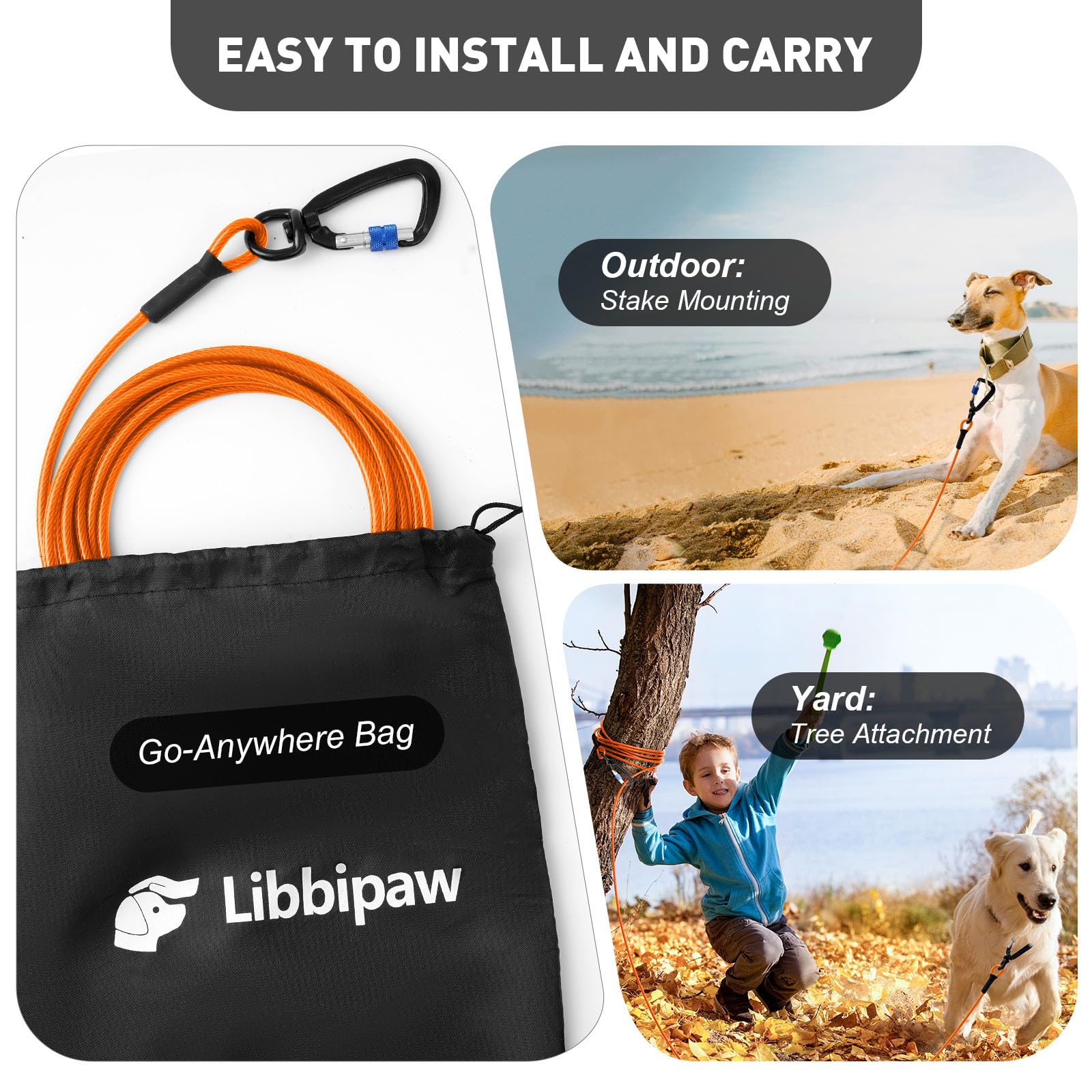 Libbipaw galvanized core resists rust in all weather