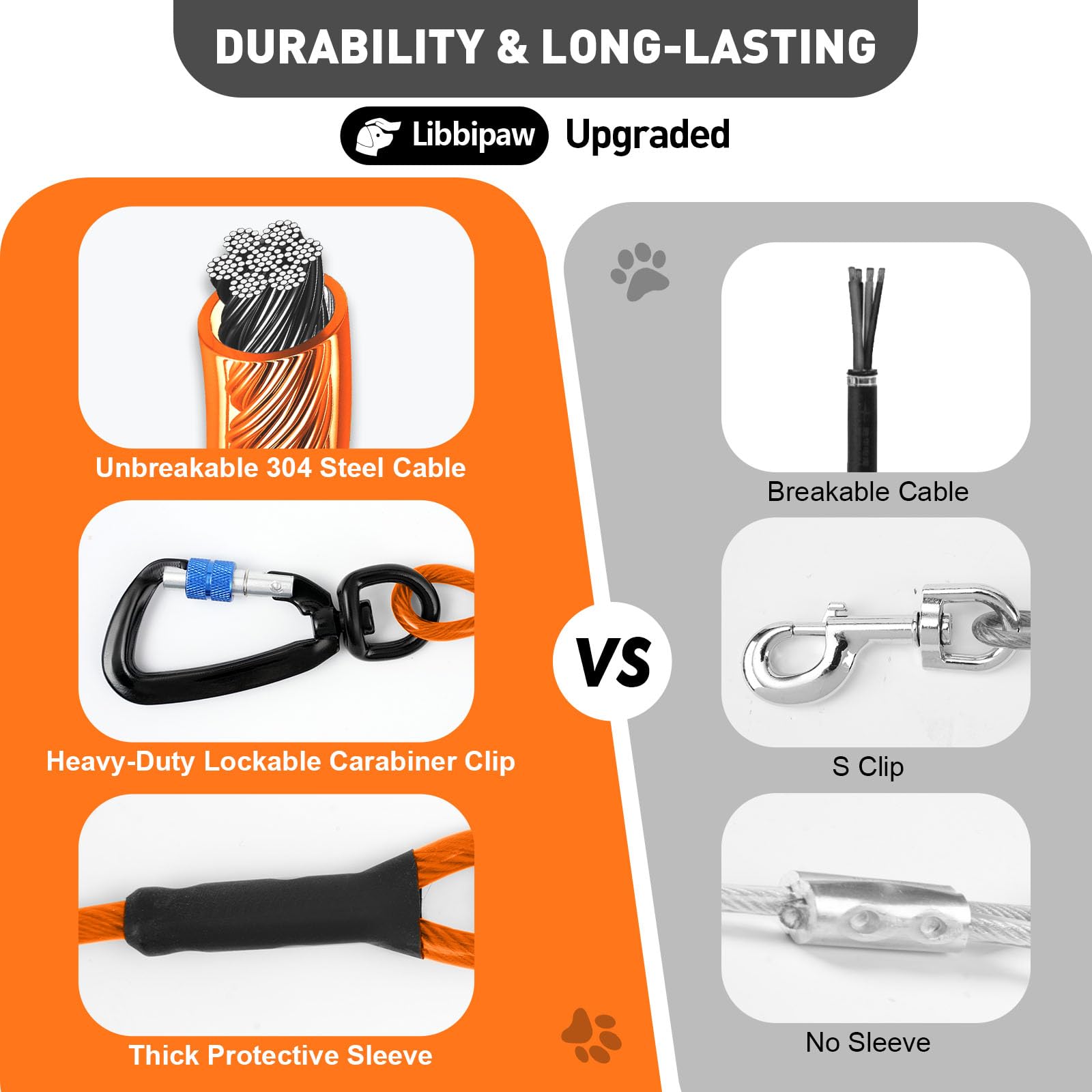 Libbipaw orange safety shield improves night visibility