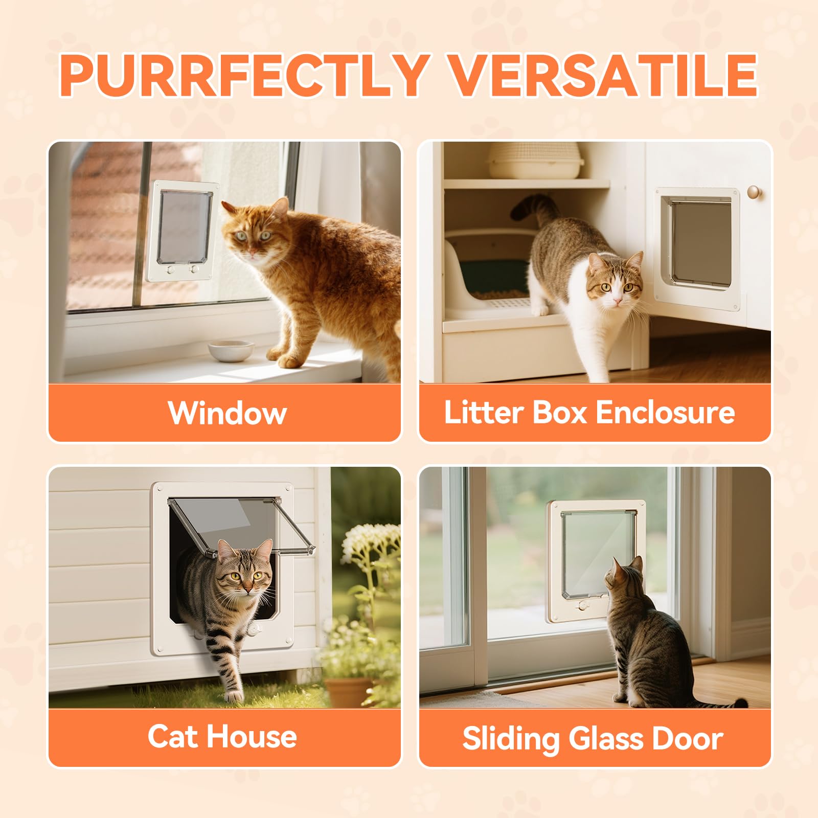 LIBBEPET interior door cat door suits thin panels and small spaces