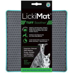LICKIMAT Tuff dog slow feeder with non-slip base for calmer meals.