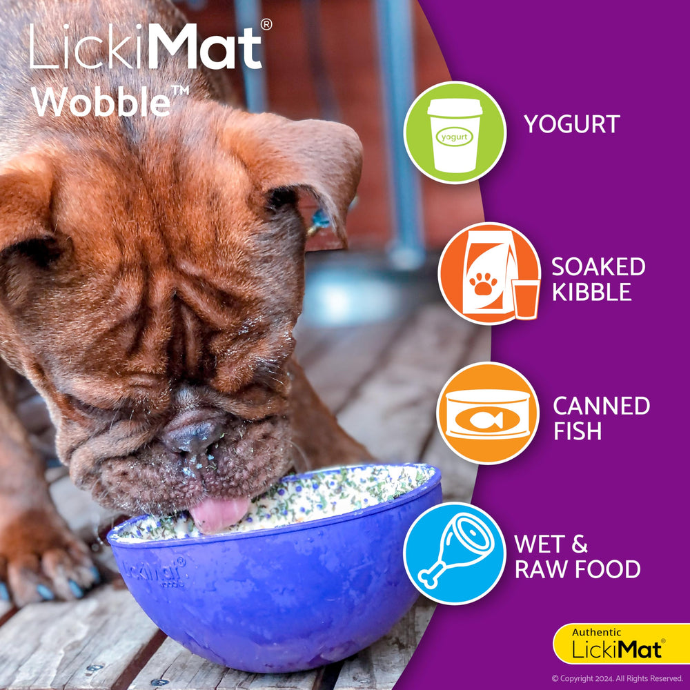 LICKIMAT Wobble helps calm dogs during storms with interactive licking