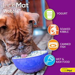 LICKIMAT Wobble supports slower feeding to reduce gulping