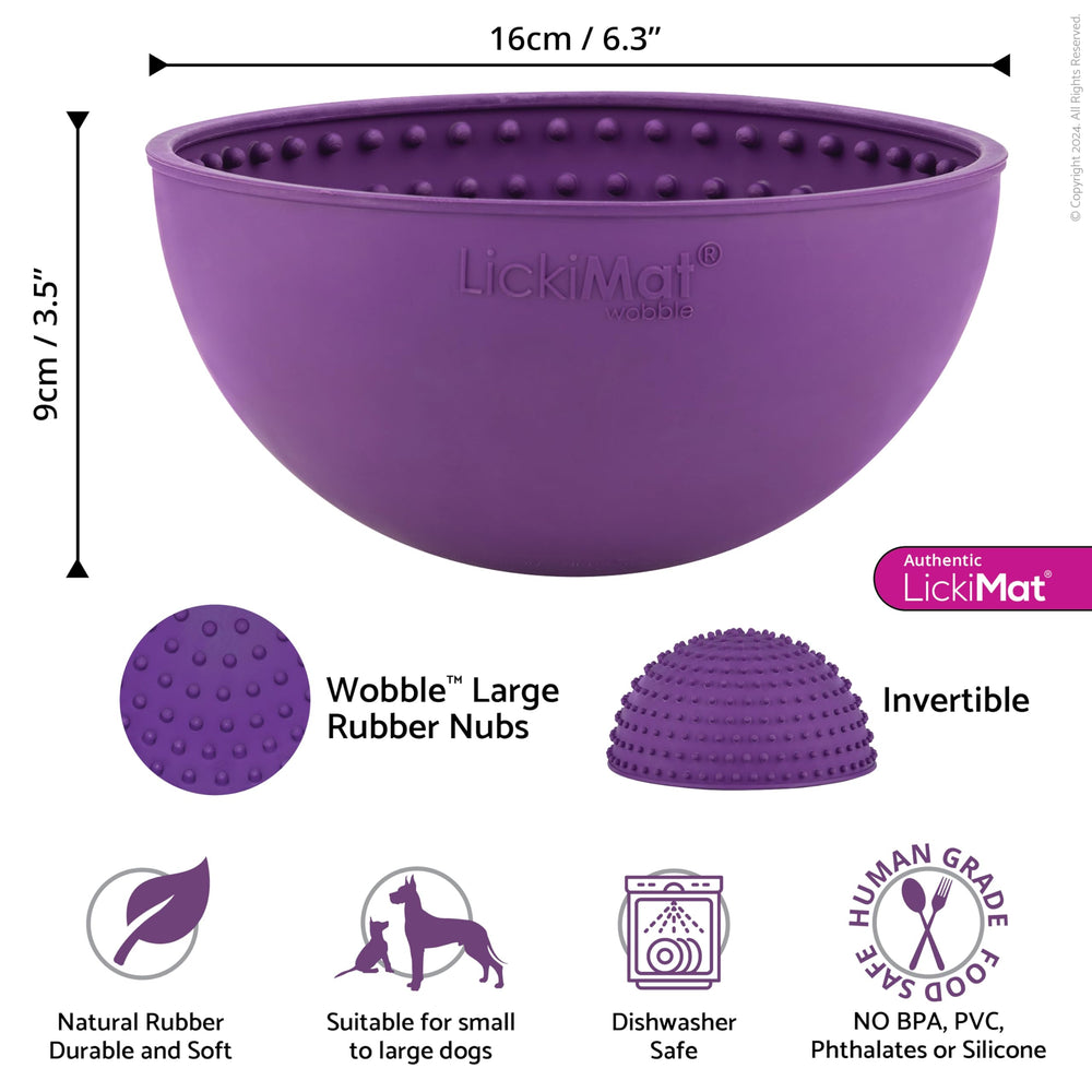 LICKIMAT Wobble textured surface provides enrichment during licking