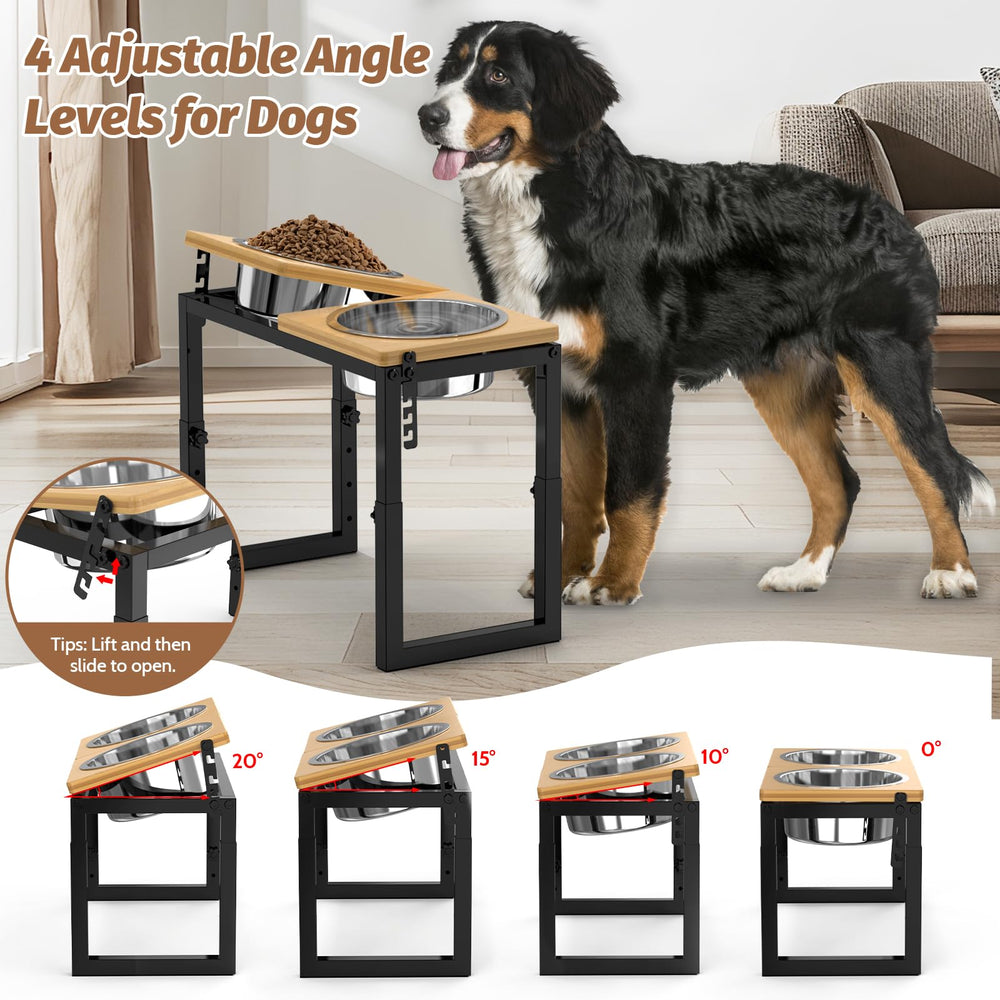 LIDTOP adjustable height and tilt demonstrates customizable dining angle.