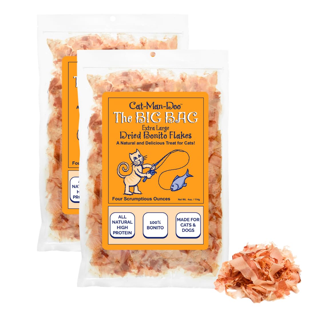 Life Essentials Bonito Flakes bottle label—single-ingredient protein for pets.