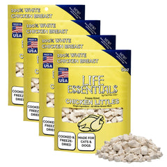 Life Essentials by Cat-Man-Doo packaging showing four pack display for quick rewards