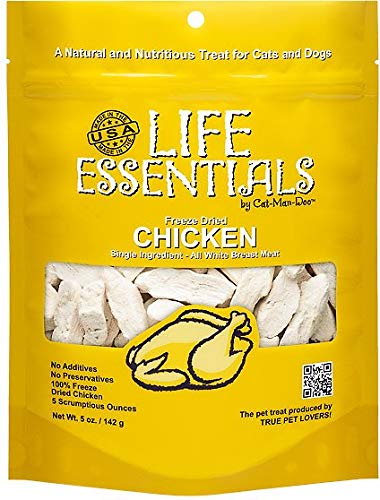 Life Essentials dog and cat treats shown for training and daily rewards.