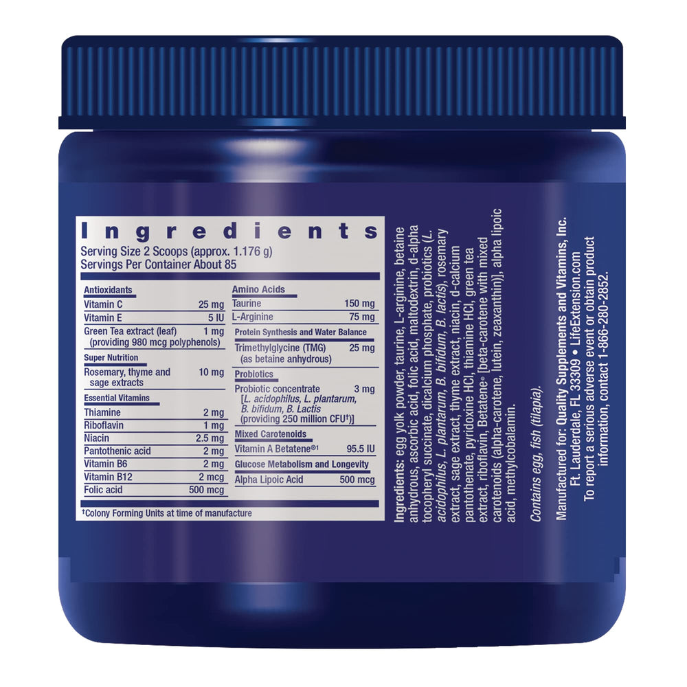 Life Extension Cat Mix dosing spoon ready for easy daily serving.
