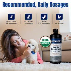Life Line Pet Nutrition label highlights USA-made sourcing and natural tocopherols.