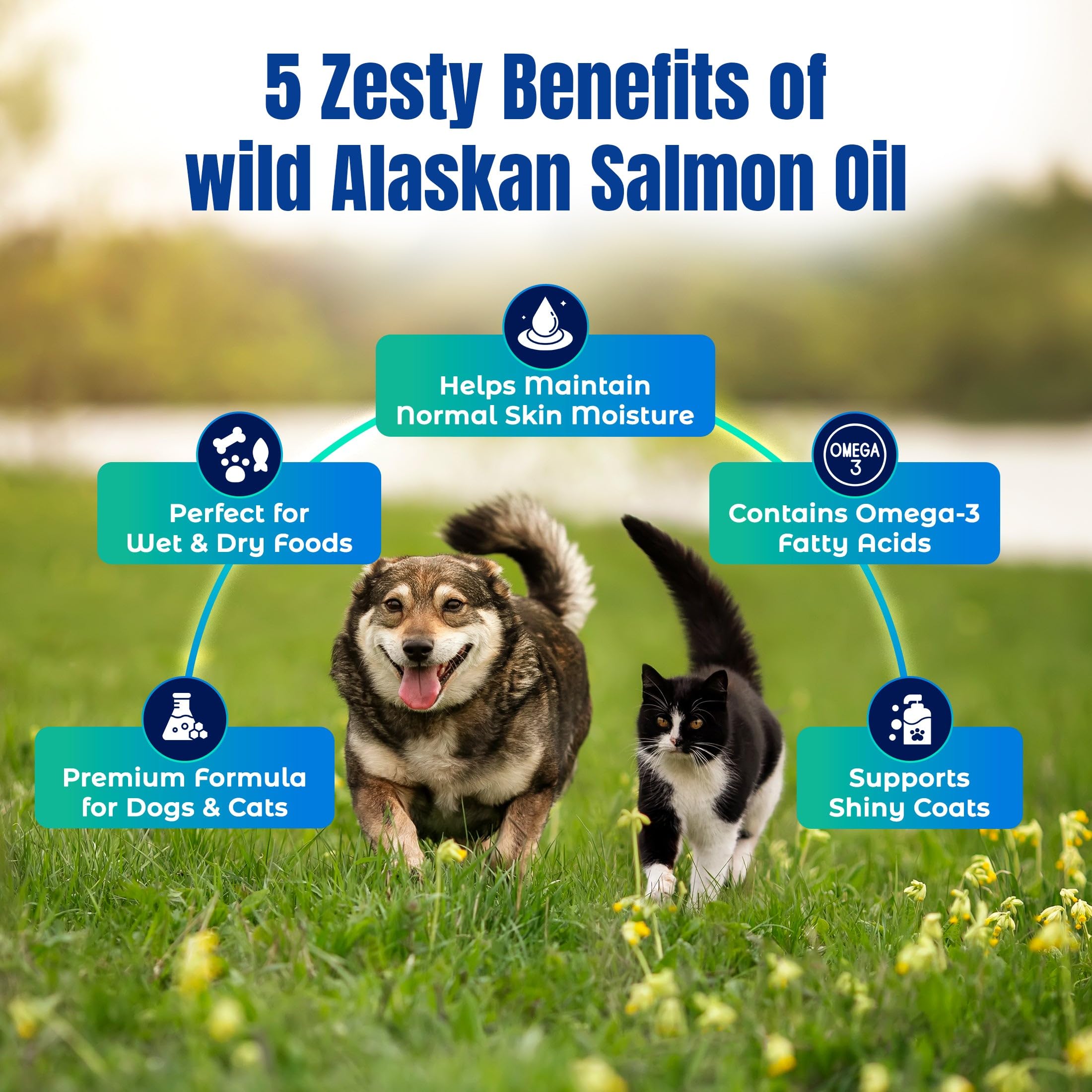 Alaskan waters sustainability badge and purity testing marks on Life Line packaging.