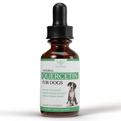 Life of Health Quercetin for Dogs bottle demonstrates easy, convenient dosing.