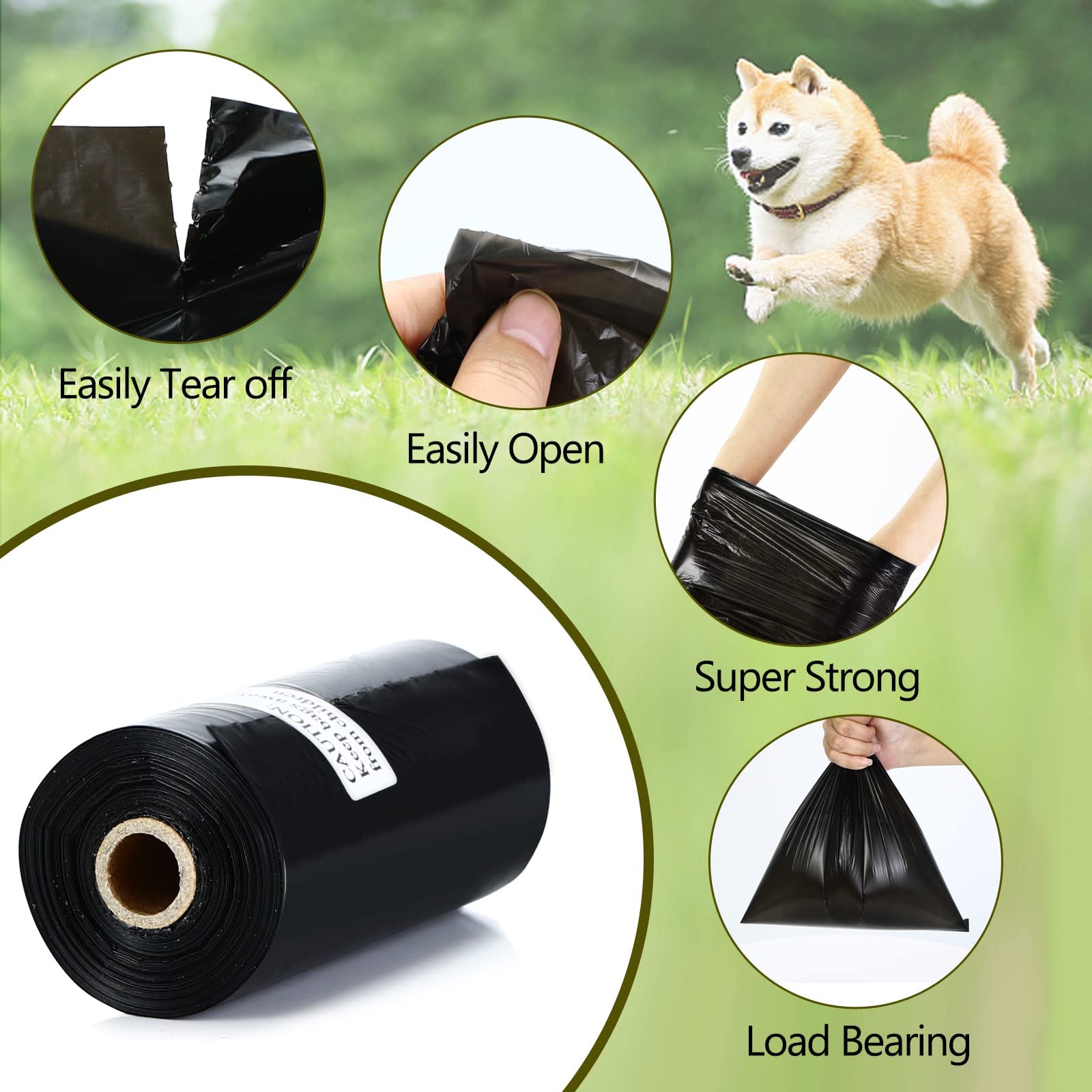 Lifegogo extra-thick bags resist tearing for secure waste containment