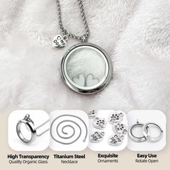 Lifelisa ashes memory urn pendant showing sealed storage for keepsakes.