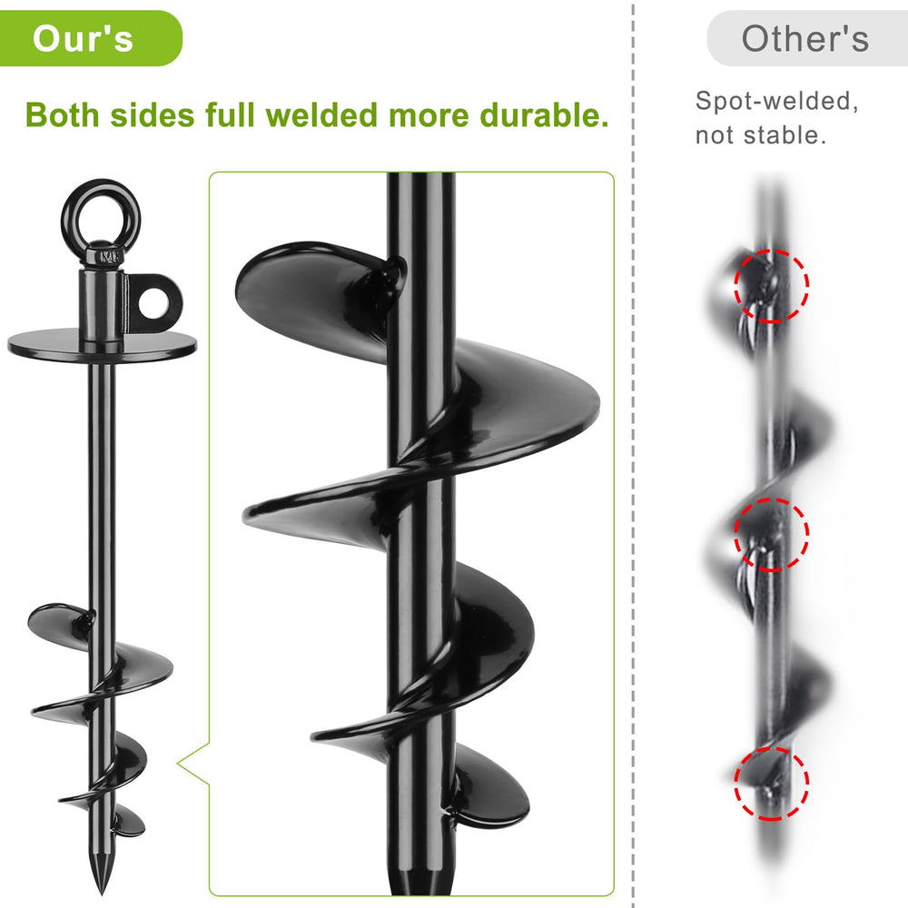 Lifeswell spiral blade stake provides a strong grip on tough soil