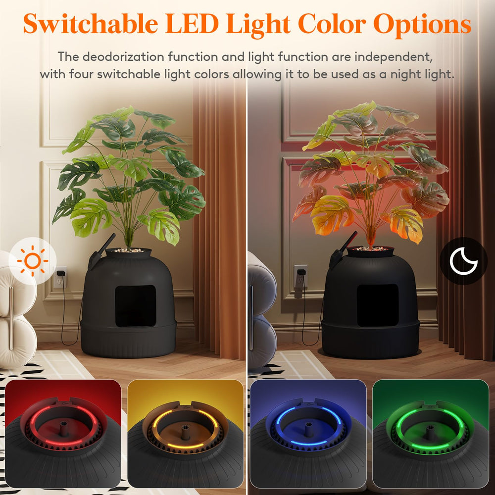 Lifewit litter box with rounded corners prevents scratches and spills.