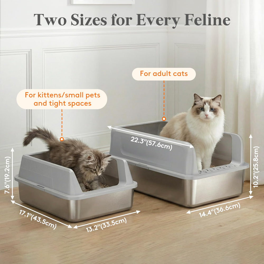 Lifewit litter tray, side angle, open design for air circulation