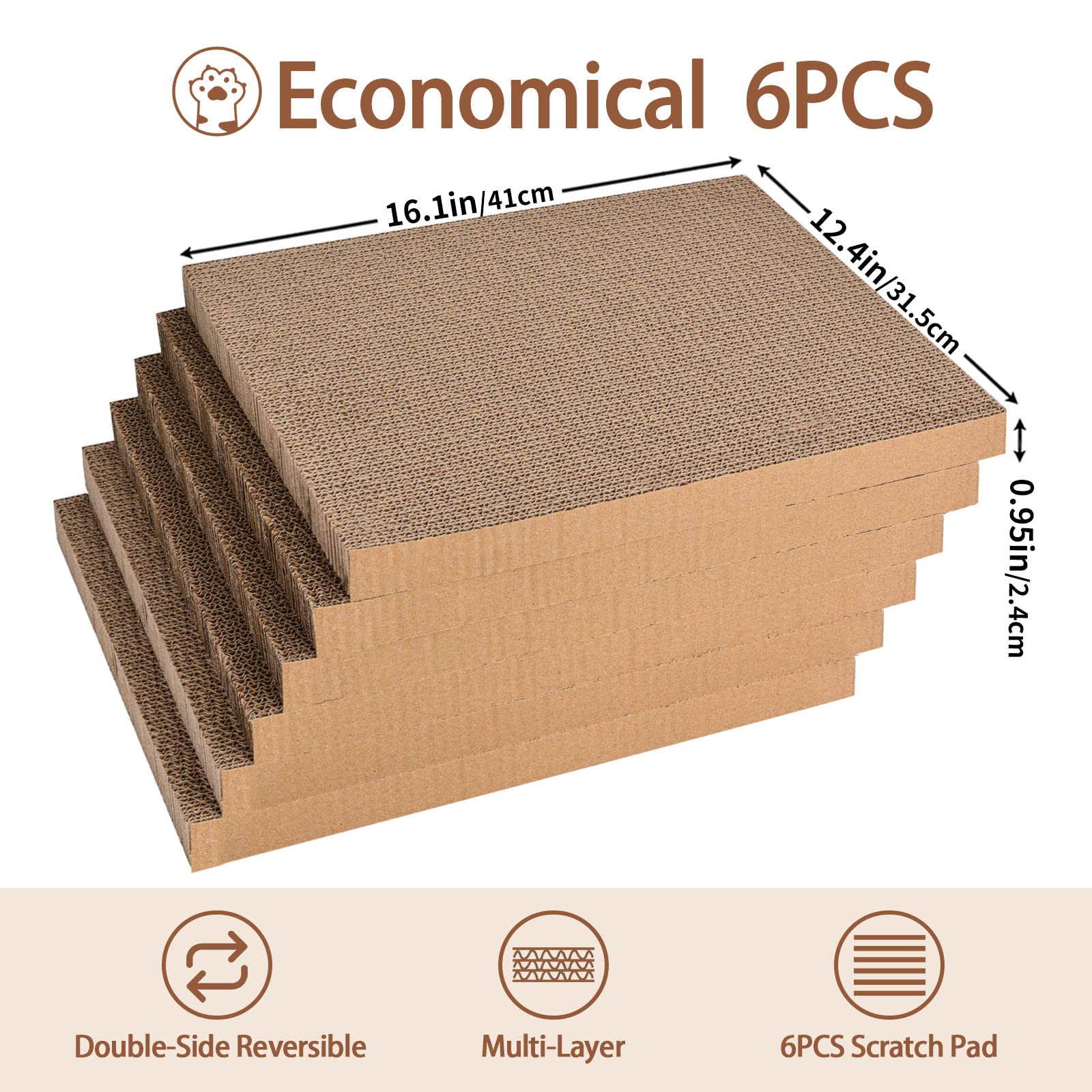 Eco-friendly cardboard with catnip pouches entices cats to scratch the right spot.