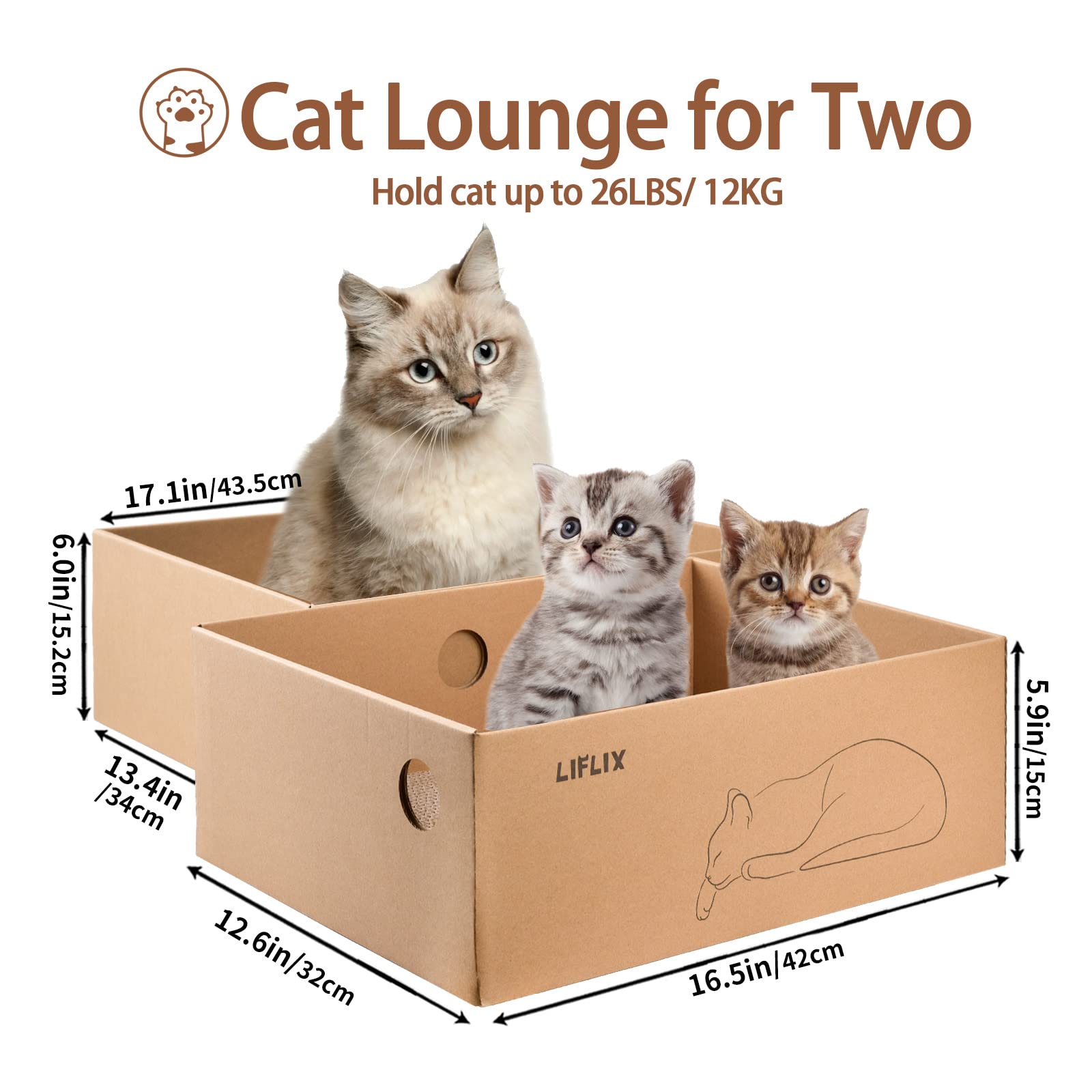 Six reversible scratch pads provide durable surfaces for long-term use.