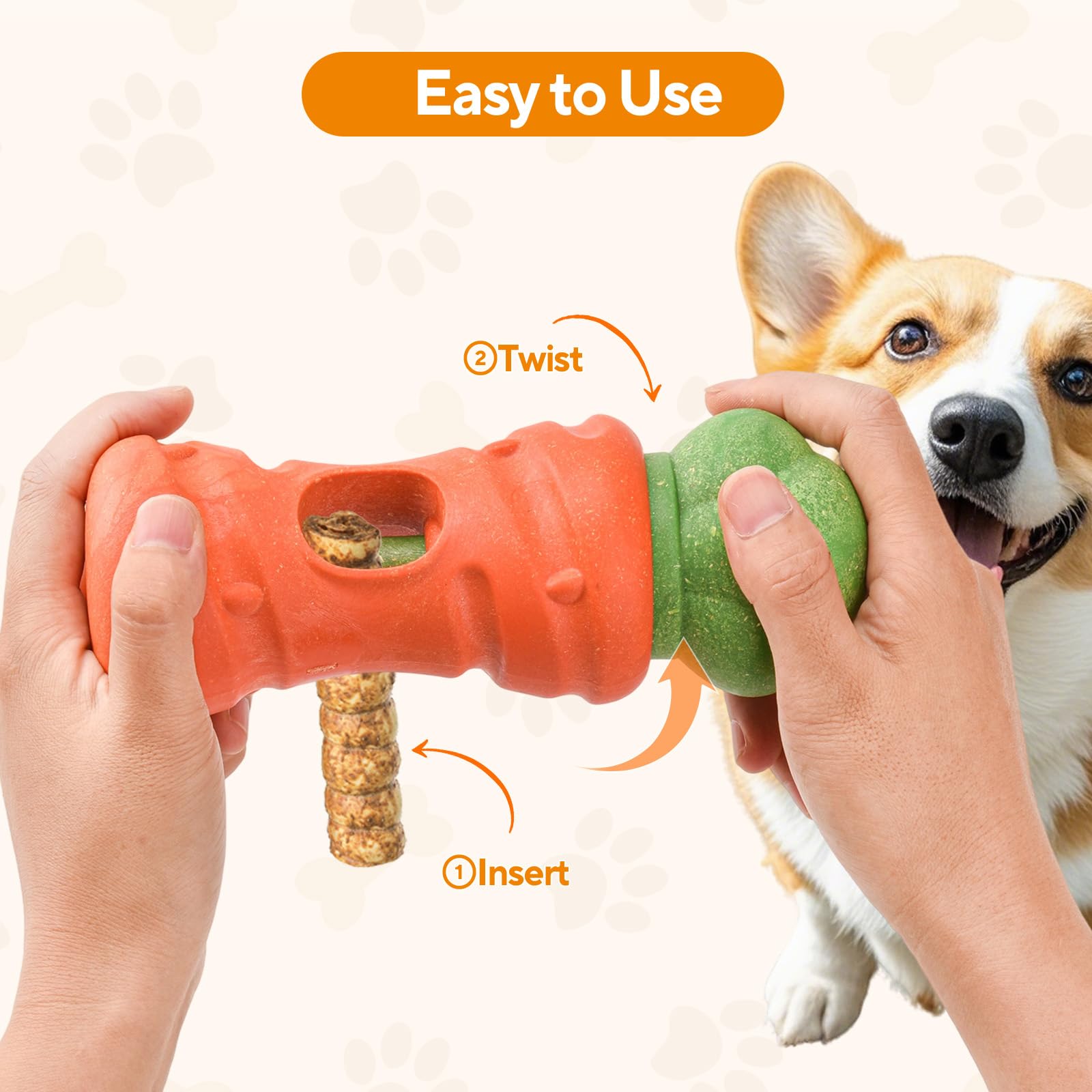 LIFLIX carrot-shaped holder with secure bully stick slot