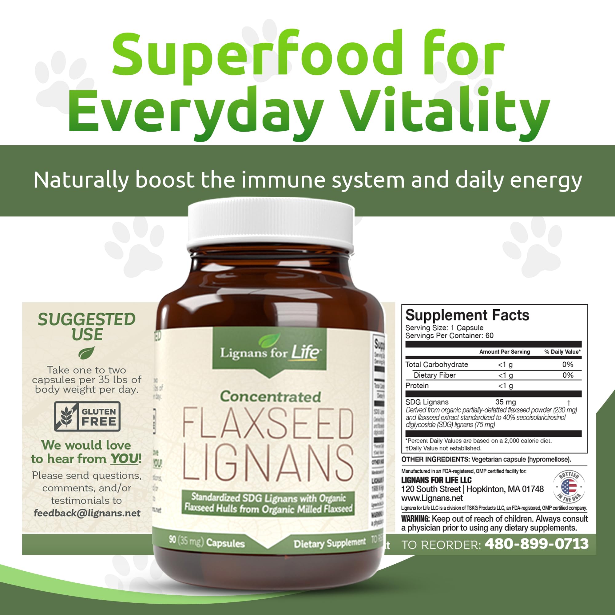 Lignans For Life dietary fiber source emphasizes gut and heart benefits