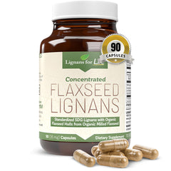 Lignans For Life flaxseed capsules bottle for daily wellness