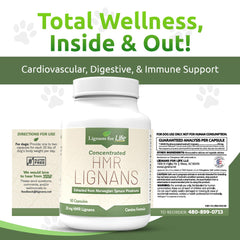 Lignans For Life HMR Lignans capsules enhancing coat shine and skin health